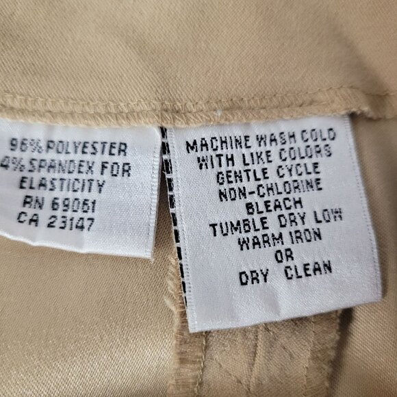 Talbots Faux Suede Beige Stretch Skirt With Subtle Embroidered Detail Side Slit - Picture 8 of 10